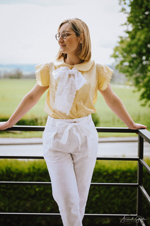 DSC_0370 Pantalon en Lin Blanc