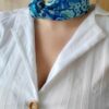 foulard 4444 Petit foulard en soie bleu