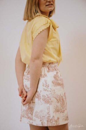 Jupe Soumiya jouy rouge Nouvelle Collection