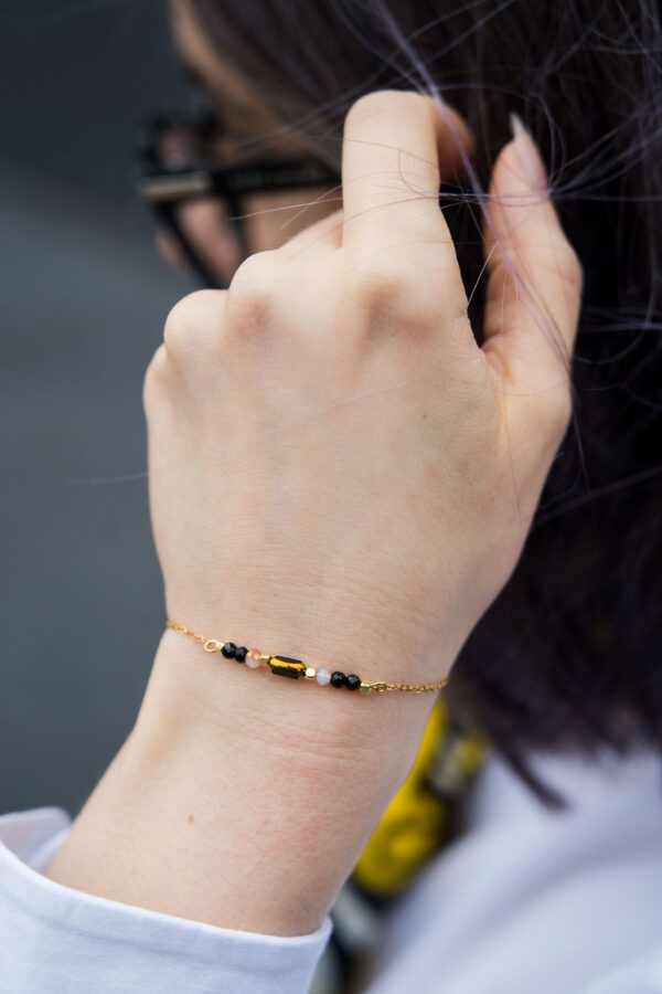 Bracelet Gabriana – Éclat doré & nuances minérale