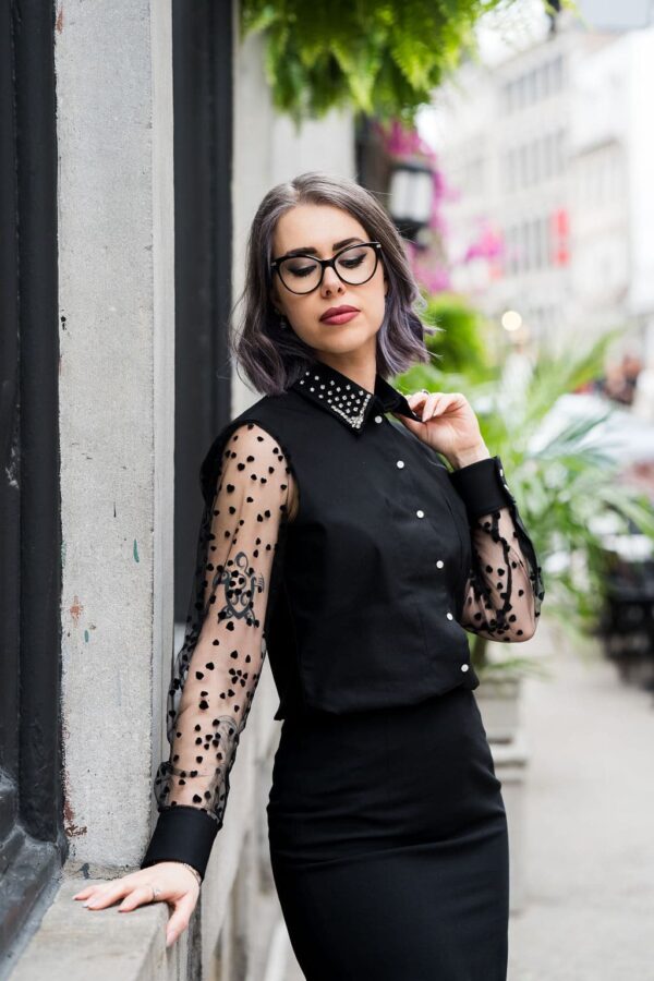 Evoto Chemisier GABRIANA - Option : manches transparentes