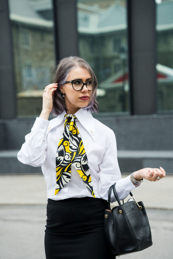 Grand Col Classique GABRIANA - col interchangeable pour chemisier GABRIANA