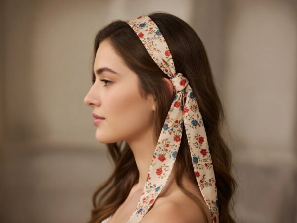 Vellina en soie fleurie - grand format