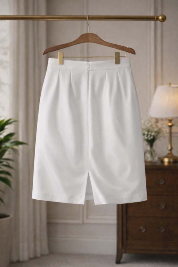 Jupe coupe structurée écru