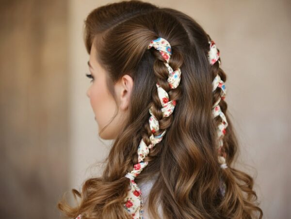 Vellina en soie fleurie - grand format