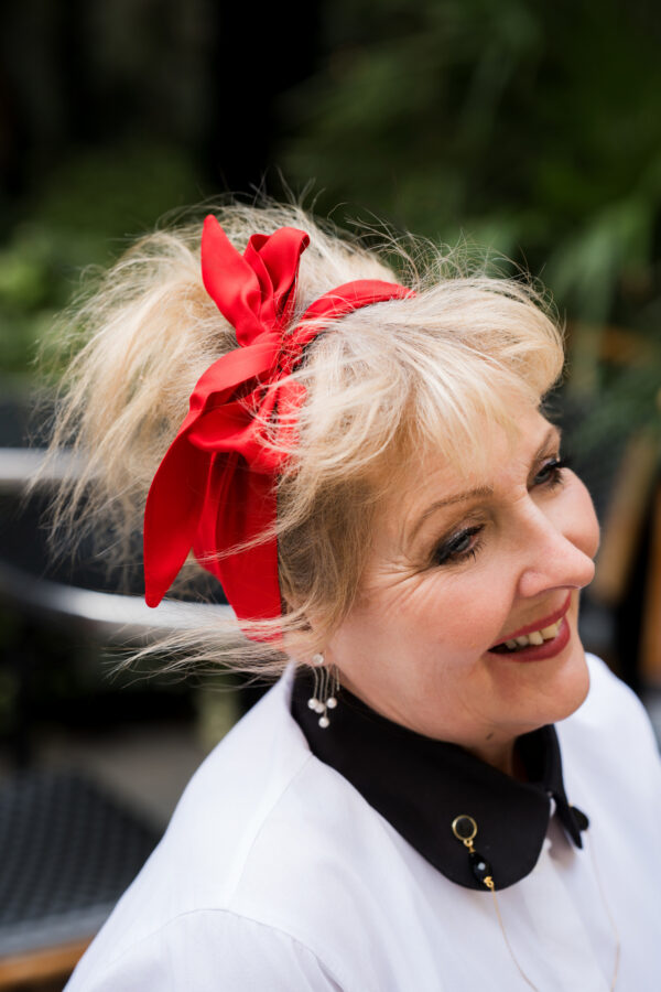 Vellina en twill de soie rouge GABRIANA- Grand