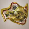 Foulard en soie GABRIANA Panthère solaire, grand format 87 x 87 cm