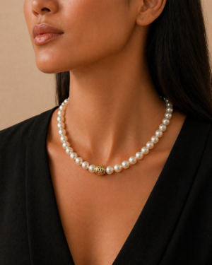 COLLIER DE PERLE BLANCHE