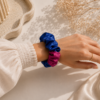 Chouchouen soie bicolore bleu royal & fuchsia